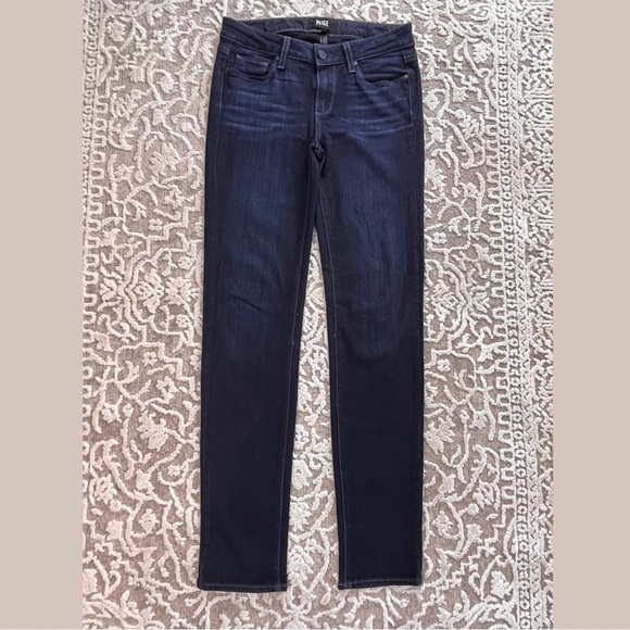 Paige Skyline Skinny Jeans Mid Rise Dark Wash - Picture 3 of 11